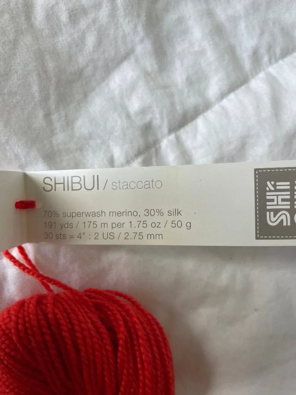 Shibui Knits Staccato Merino Wool Silk Fingering Weight Yarn 2 Skeins